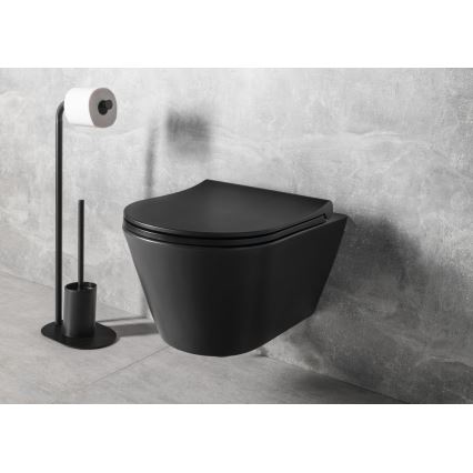 Sapho - Vas WC suspendat AVVA ceramică/negru