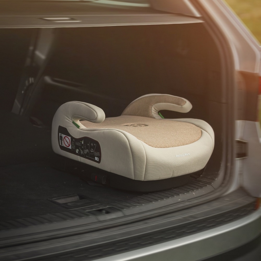 Scaun auto înălțător PETITE&MARS OPTIMUS PRO i-Size 125-150 cm (22-36 kg) bej