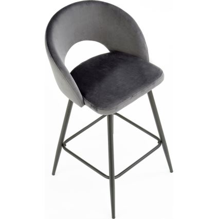 Scaun de bar 89x49 cm gri/negru