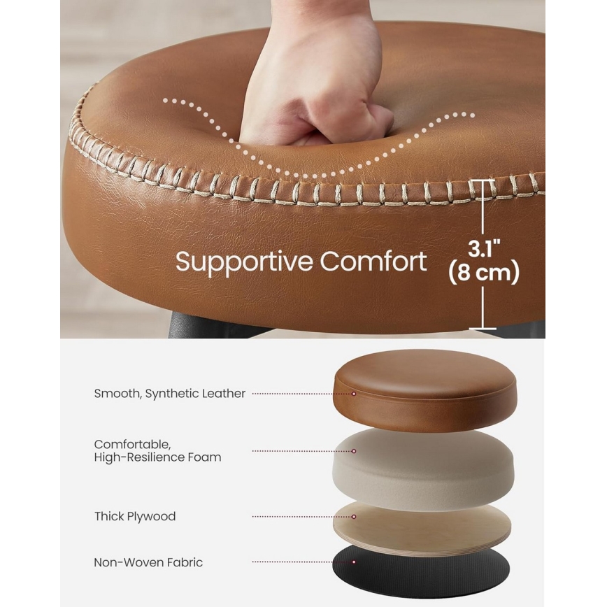 Scaun de bar LIOR maro/negru