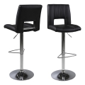 Scaun de bar SERENA 1 buc. negru/crom mat