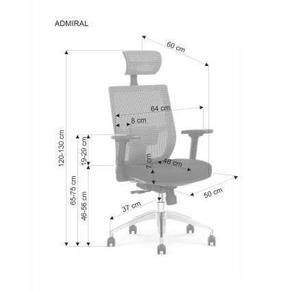 Scaun de birou ELMIR negru/gri