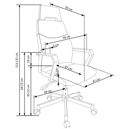 Scaun de birou ELUN negru/gri