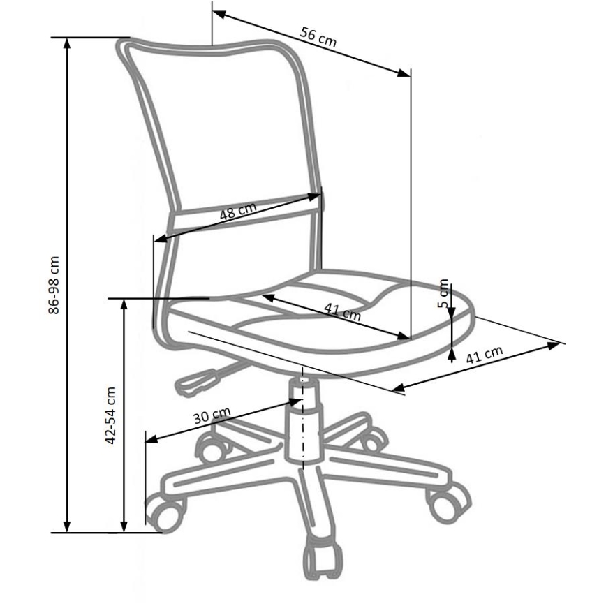 Scaun de birou FANA gri/negru