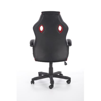 Scaun de birou HELO negru/roșu