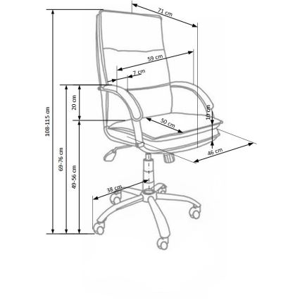 Scaun de birou LOMI, negru