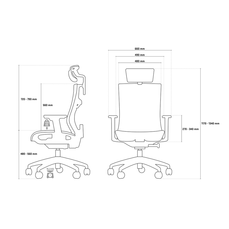 Scaun de birou negru Yenkee