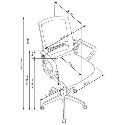 Scaun de birou RIMAQ alb
