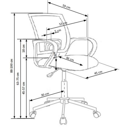Scaun de birou SIRAQ multicolor