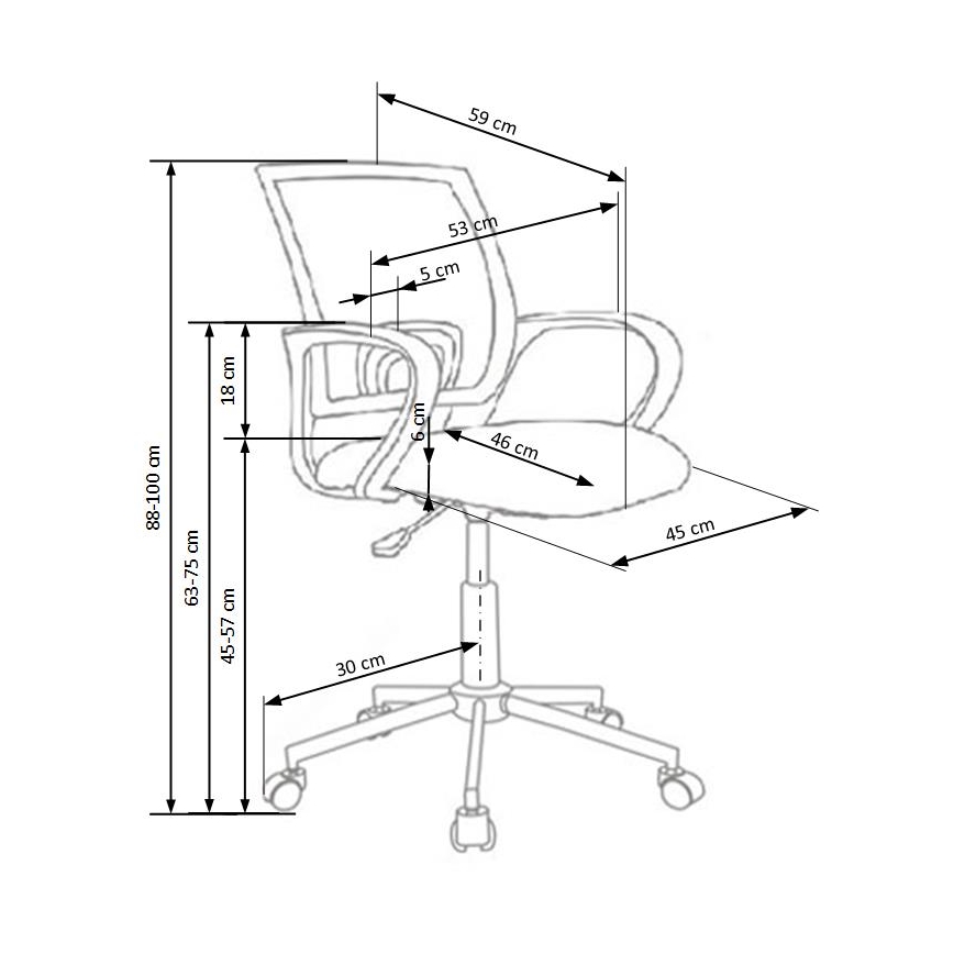 Scaun de birou SIRAQ multicolor