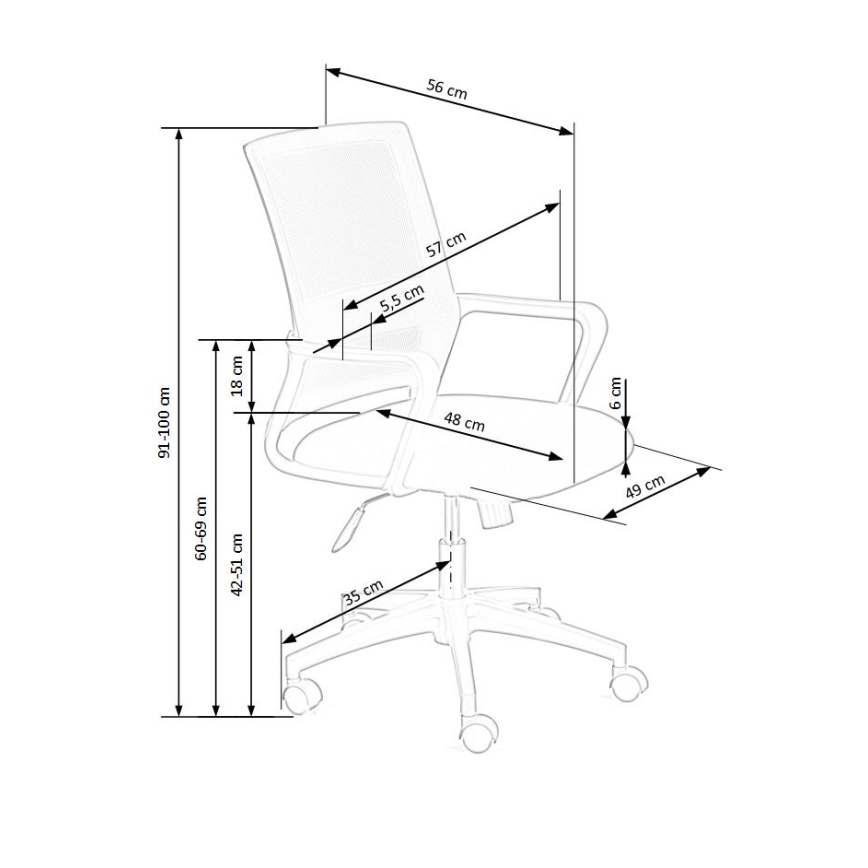 Scaun de birou TONA negru