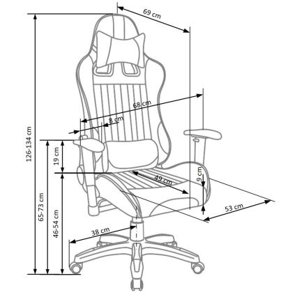 Scaun de birou ZENU, roșu