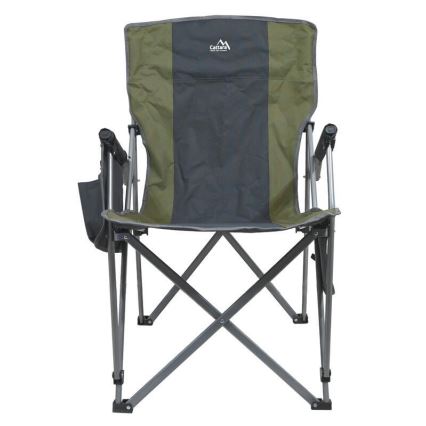 Scaun de camping pliant cu încălzire 11/5V verde/gri