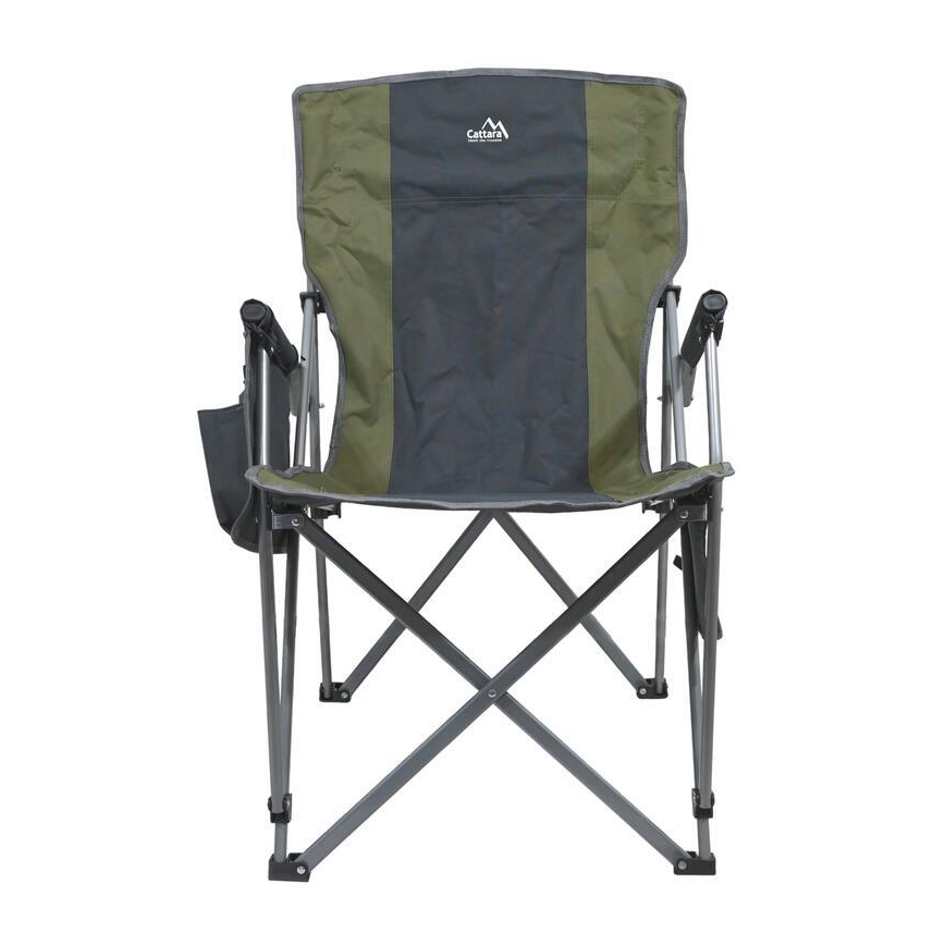 Scaun de camping pliant cu încălzire 11/5V verde/gri