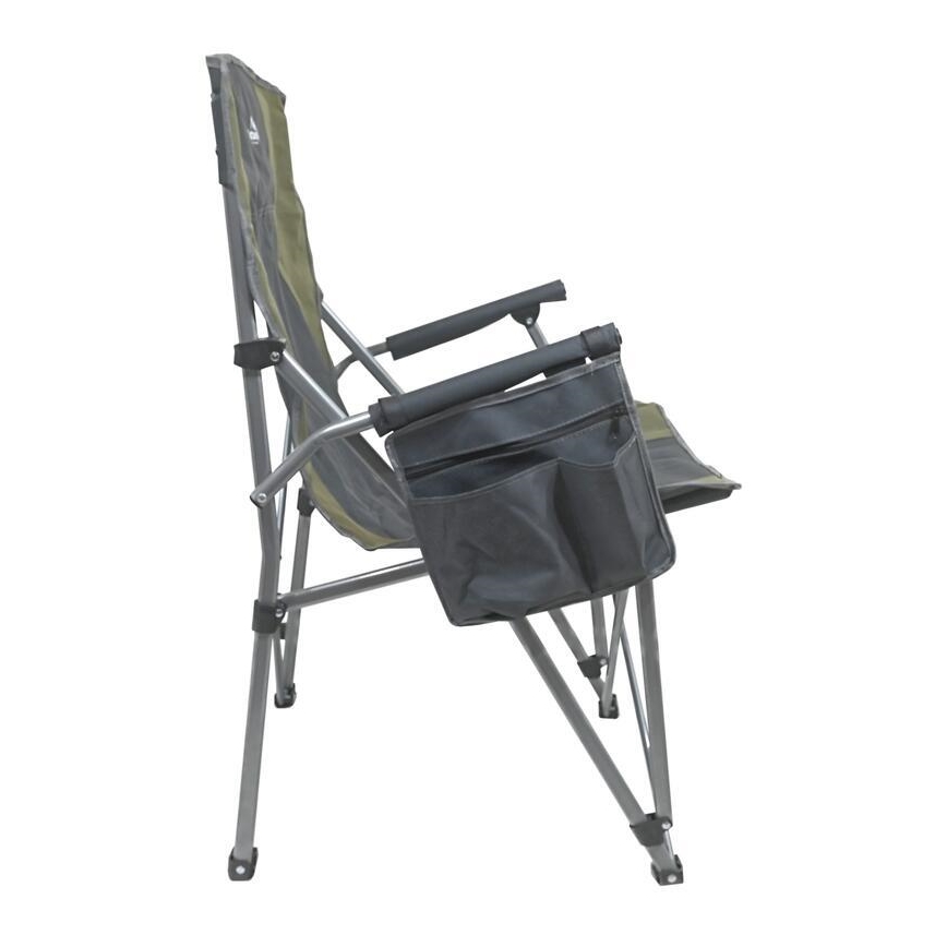 Scaun de camping pliant cu încălzire 11/5V verde/gri