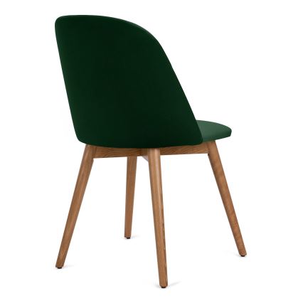 Scaun de dining BAKERI 86x48 cm verde închis/stejar deschis