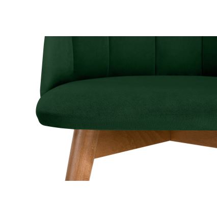 Scaun de dining BAKERI 86x48 cm verde închis/stejar deschis