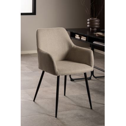 Scaun de dining cu brațe TANYA, 1 buc., bej