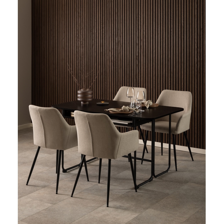 Scaun de dining cu brațe TANYA, 1 buc., bej