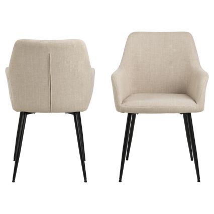 Scaun de dining cu brațe TANYA, 1 buc., bej