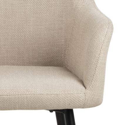 Scaun de dining cu brațe TANYA, 1 buc., bej