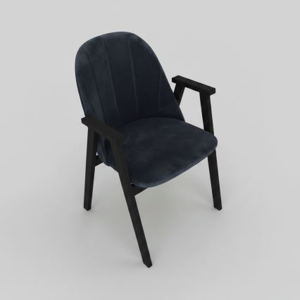 Scaun de dining GARDA, negru/antracit