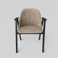 Scaun de dining GARDA, negru/bej