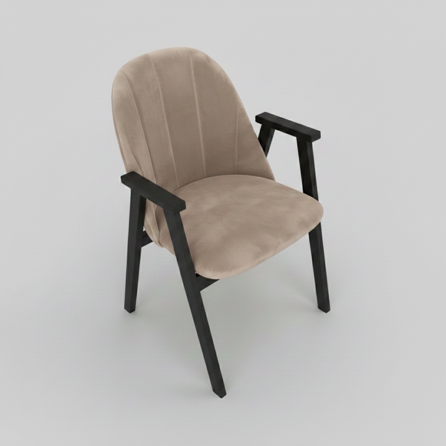Scaun de dining GARDA, negru/bej