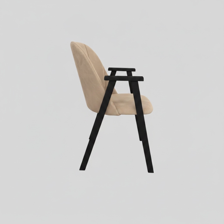 Scaun de dining GARDA, negru/bej