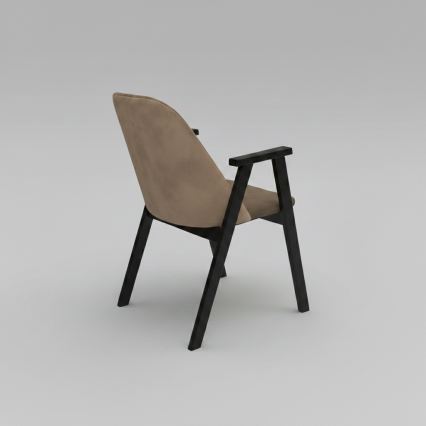 Scaun de dining GARDA, negru/bej
