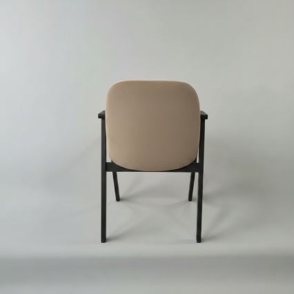 Scaun de dining GARDA, negru/bej