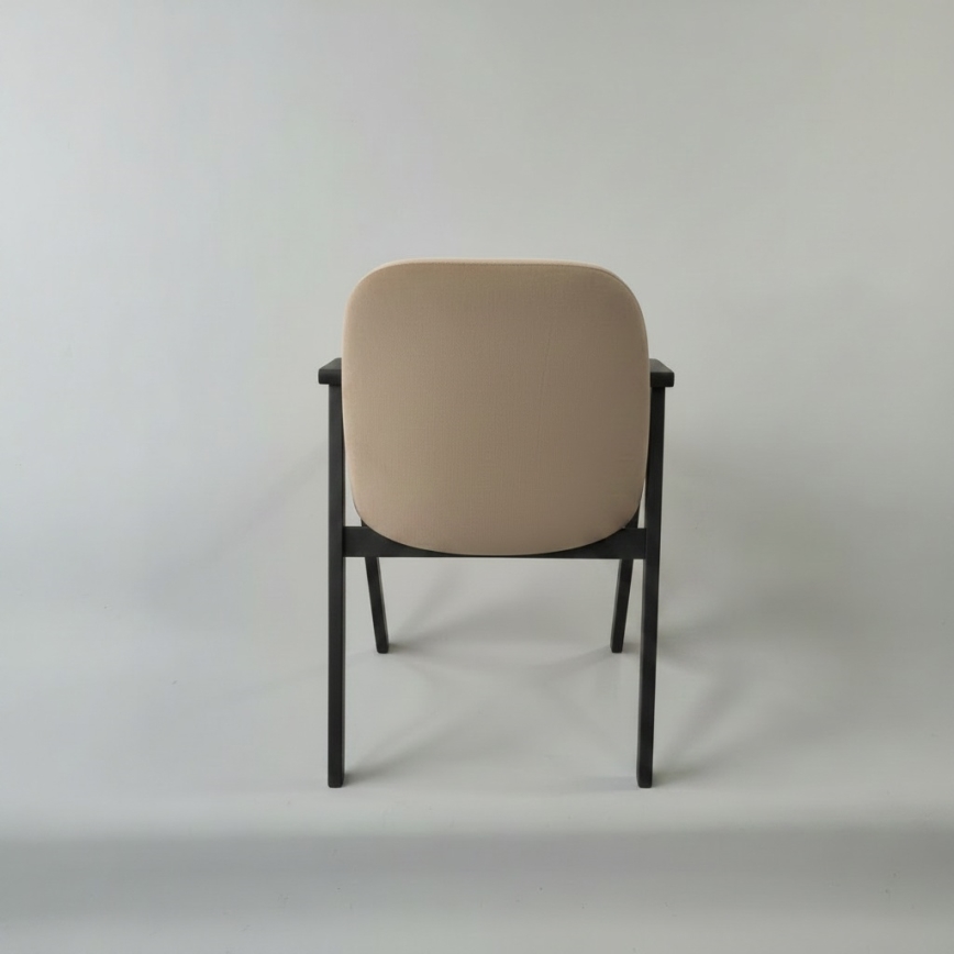Scaun de dining GARDA, negru/bej