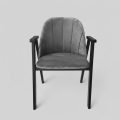 Scaun de dining GARDA negru/gri