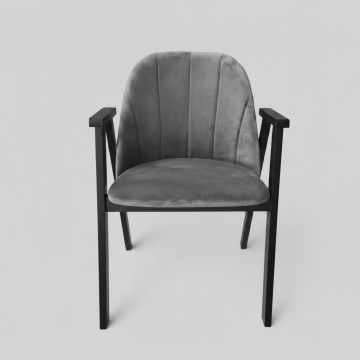 Scaun de dining GARDA negru/gri