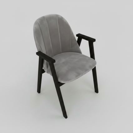 Scaun de dining GARDA negru/gri