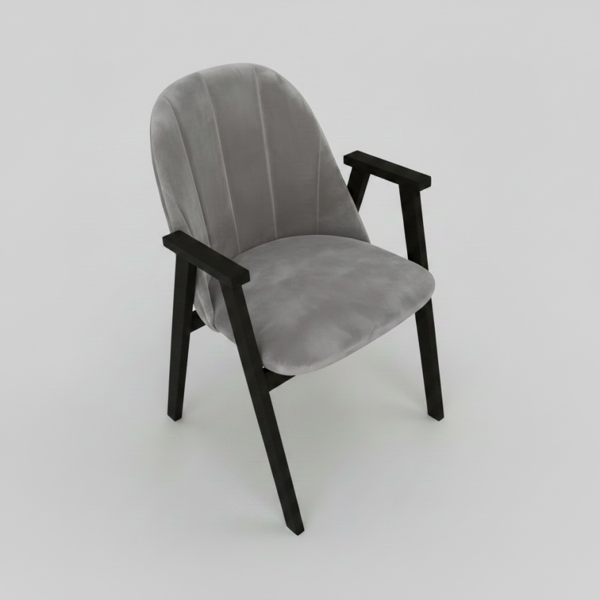 Scaun de dining GARDA negru/gri