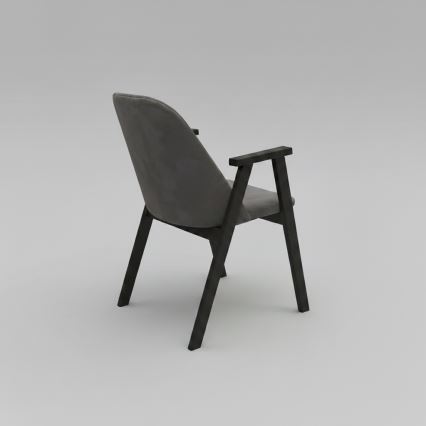 Scaun de dining GARDA negru/gri