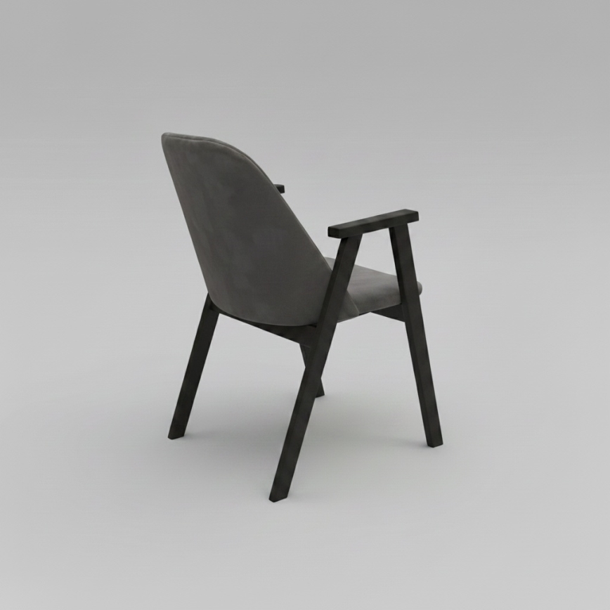 Scaun de dining GARDA negru/gri