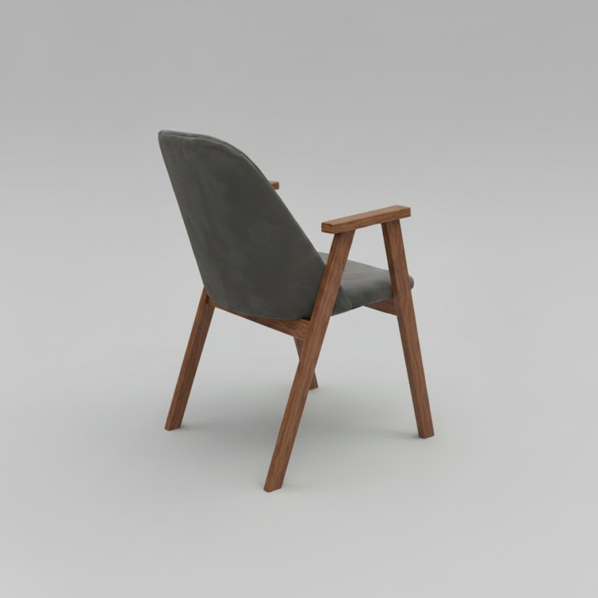 Scaun de dining GARDA nuc/gri