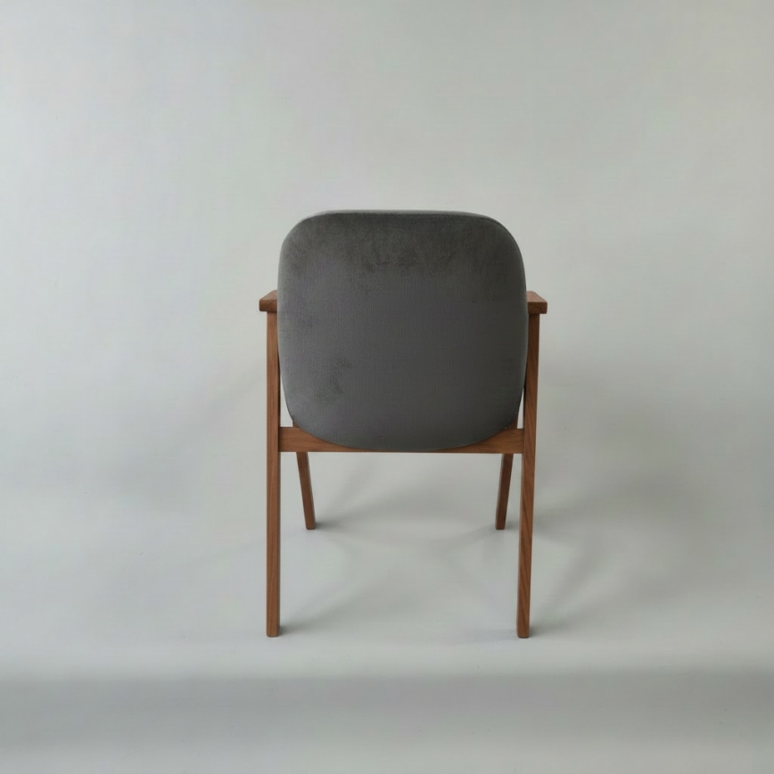 Scaun de dining GARDA nuc/gri