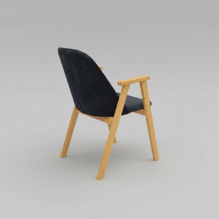 Scaun de dining GARDA, stejar/antracit