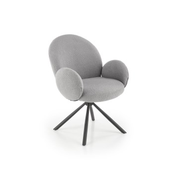 Scaun de dining KIVA, 1 buc., gri