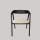 Scaun de dining LUSO, negru/bej