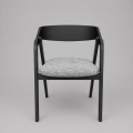 Scaun de dining LUSO, negru/gri