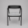 Scaun de dining LUSO, negru/gri