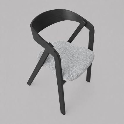 Scaun de dining LUSO, negru/gri
