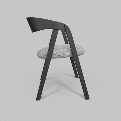 Scaun de dining LUSO, negru/gri