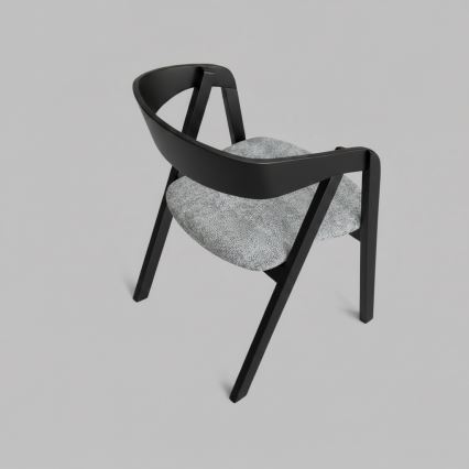 Scaun de dining LUSO, negru/gri