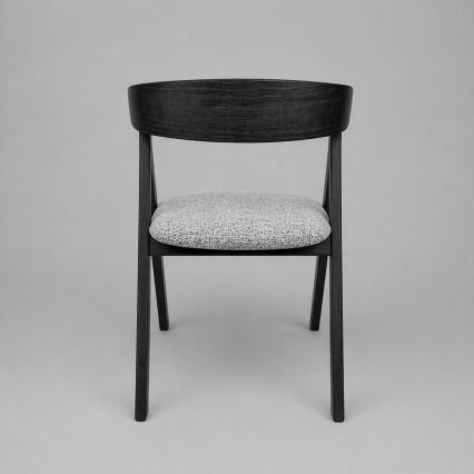 Scaun de dining LUSO, negru/gri