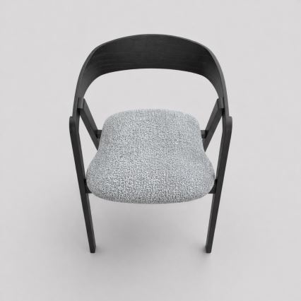 Scaun de dining LUSO, negru/gri